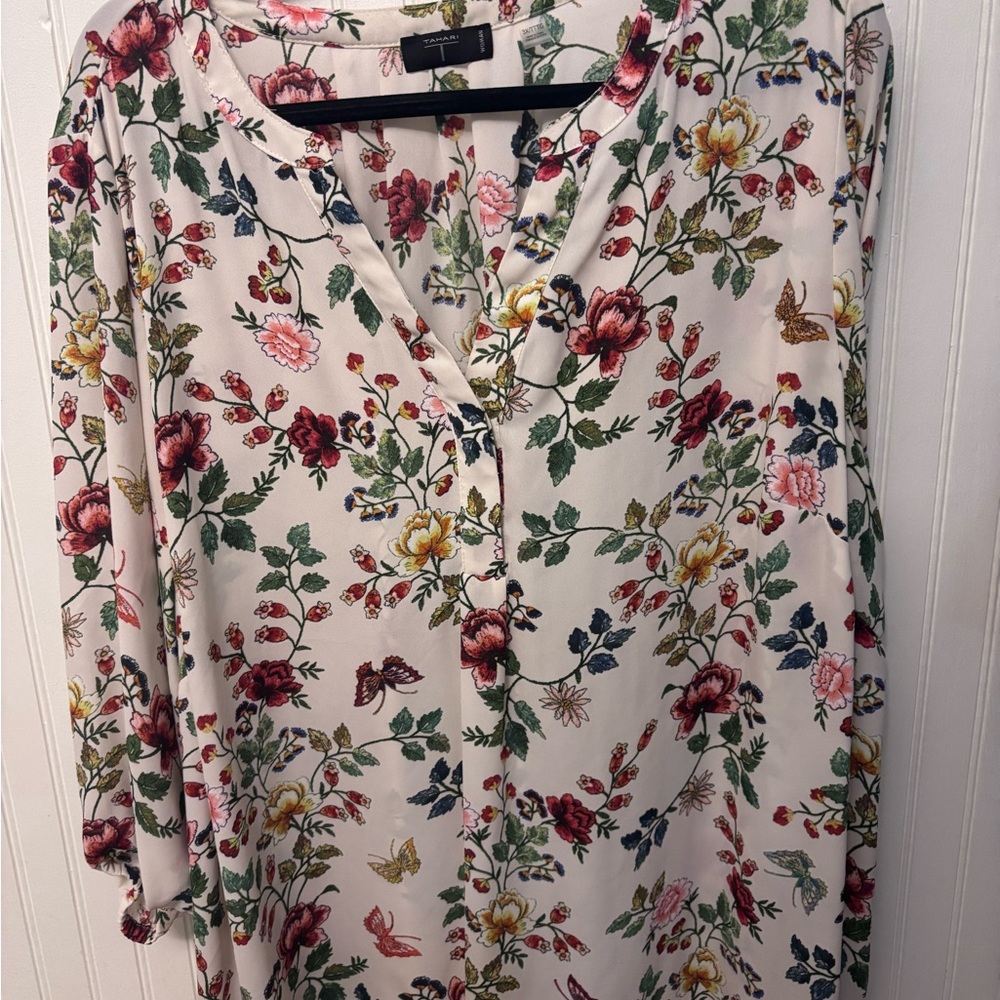 Tahari Multicolor Floral Blouse